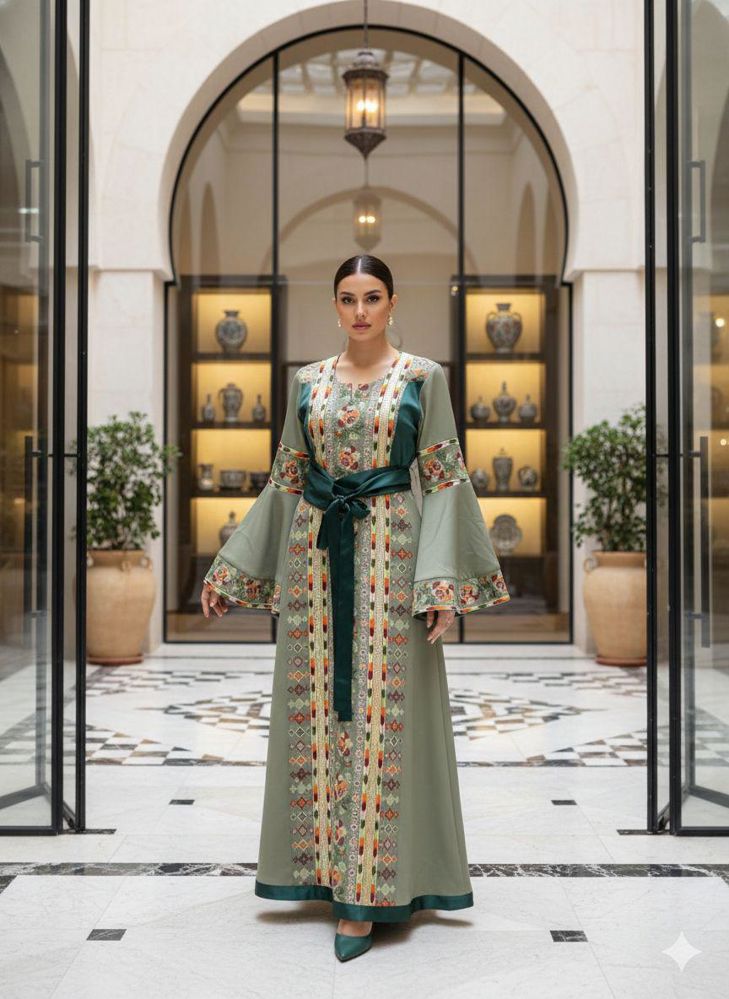‎Contemporary peasant embroidery dress‎